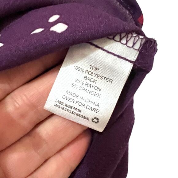 Fortune + Ivy Medium Collyn Mixed Material Blouse - Stitch Fix 3/4 Tie Sleeve - Picture 6 of 12